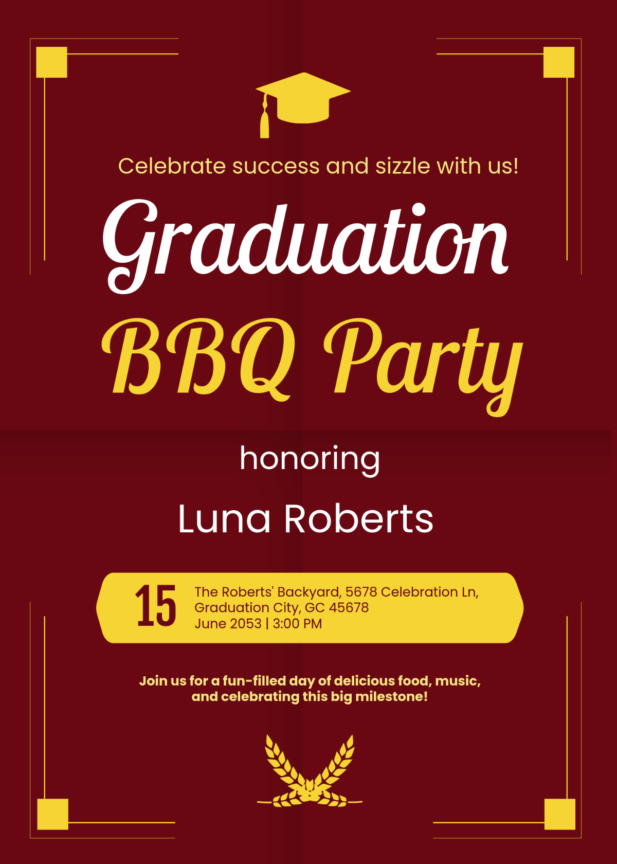 Free Blank BBQ Invitation Template To Edit Online