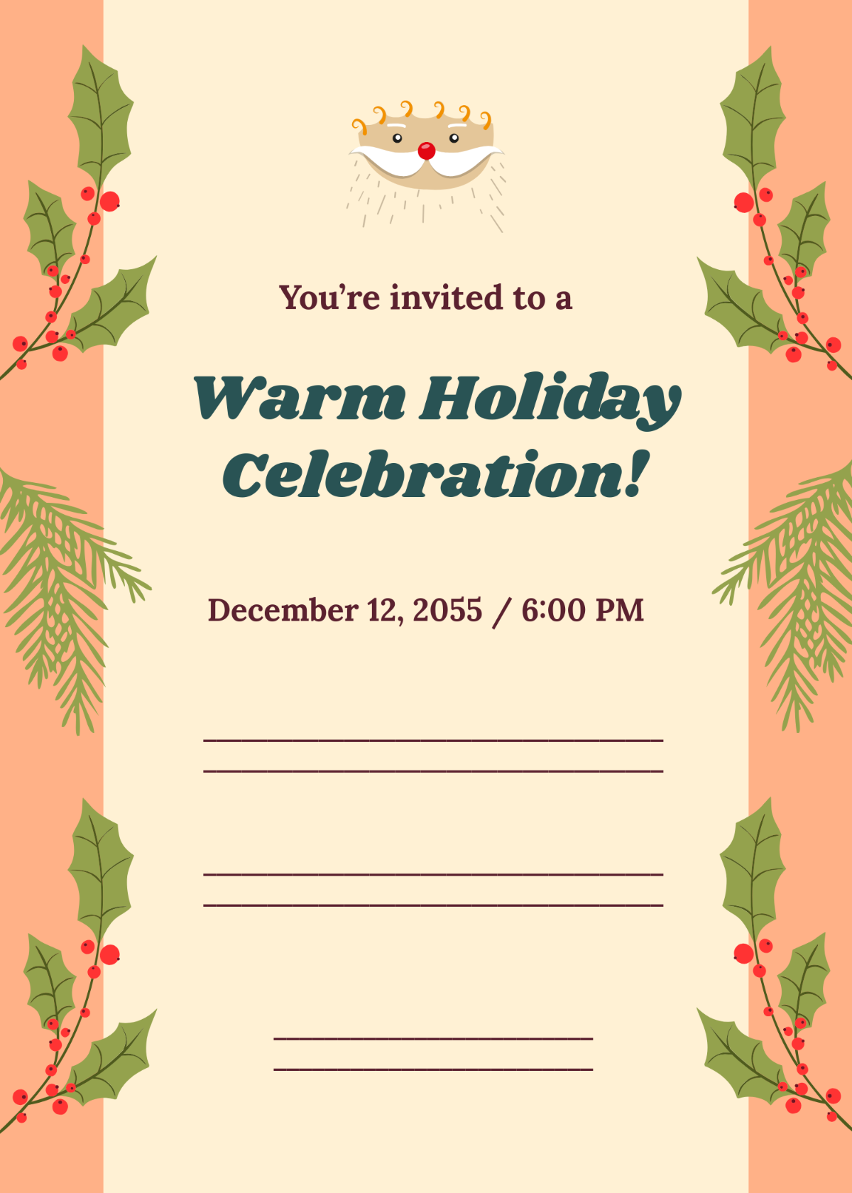 free holiday invitation template