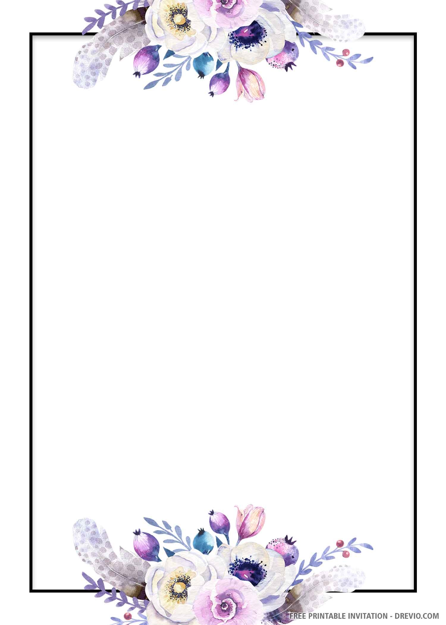 blank wedding invitation templates