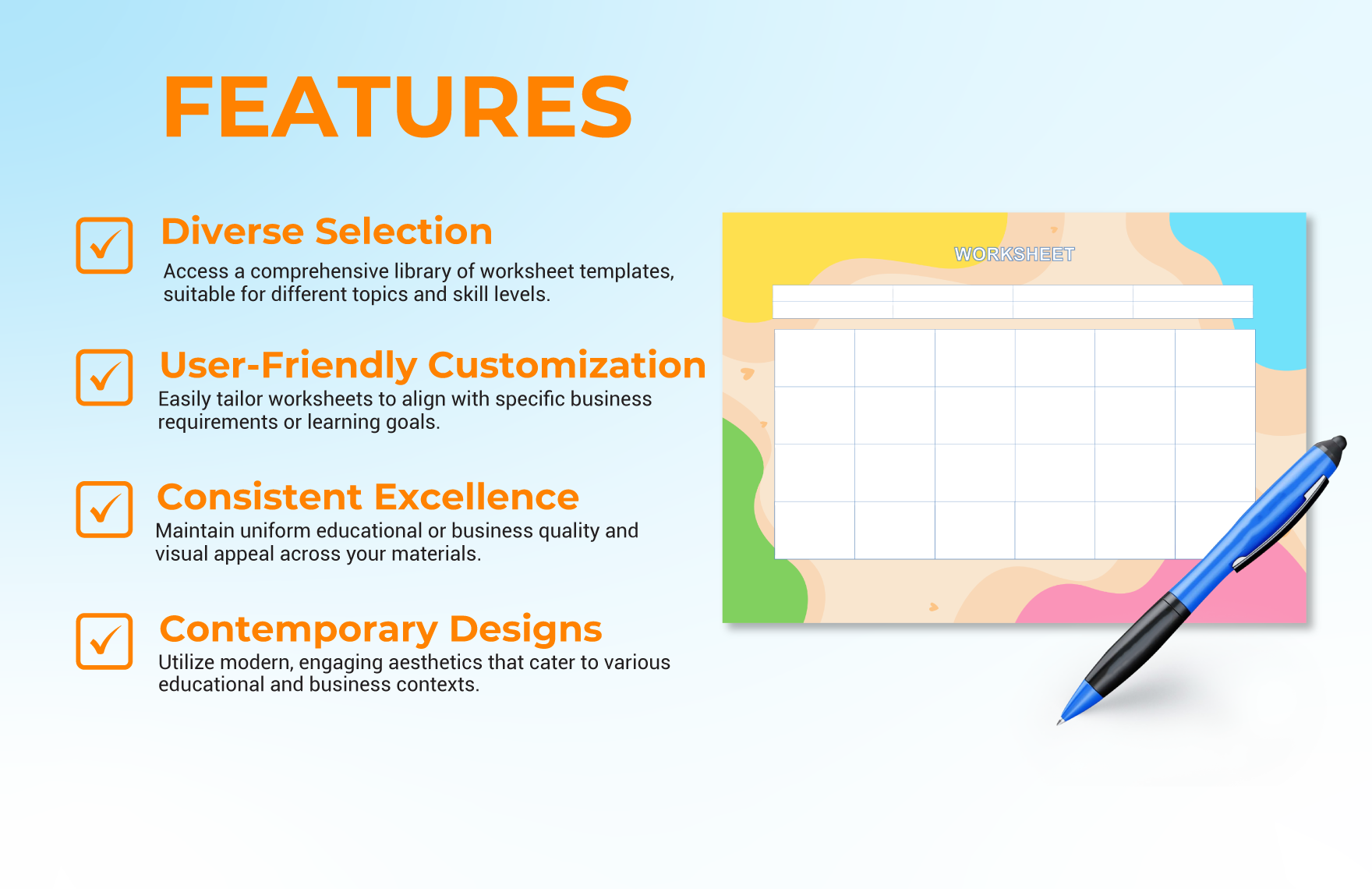 Free Blank Worksheet Template Download In Word Template