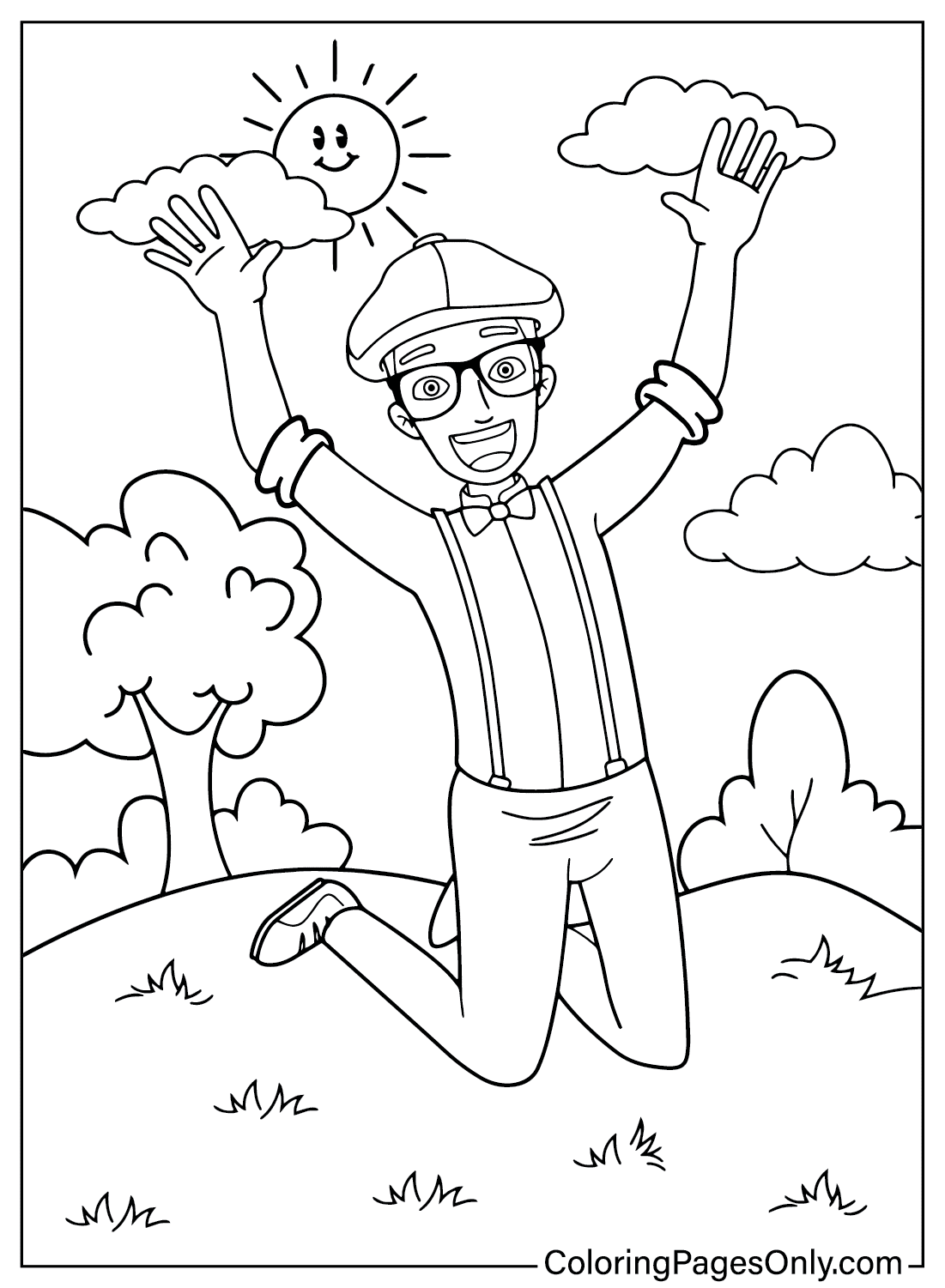Blippi Coloring Page