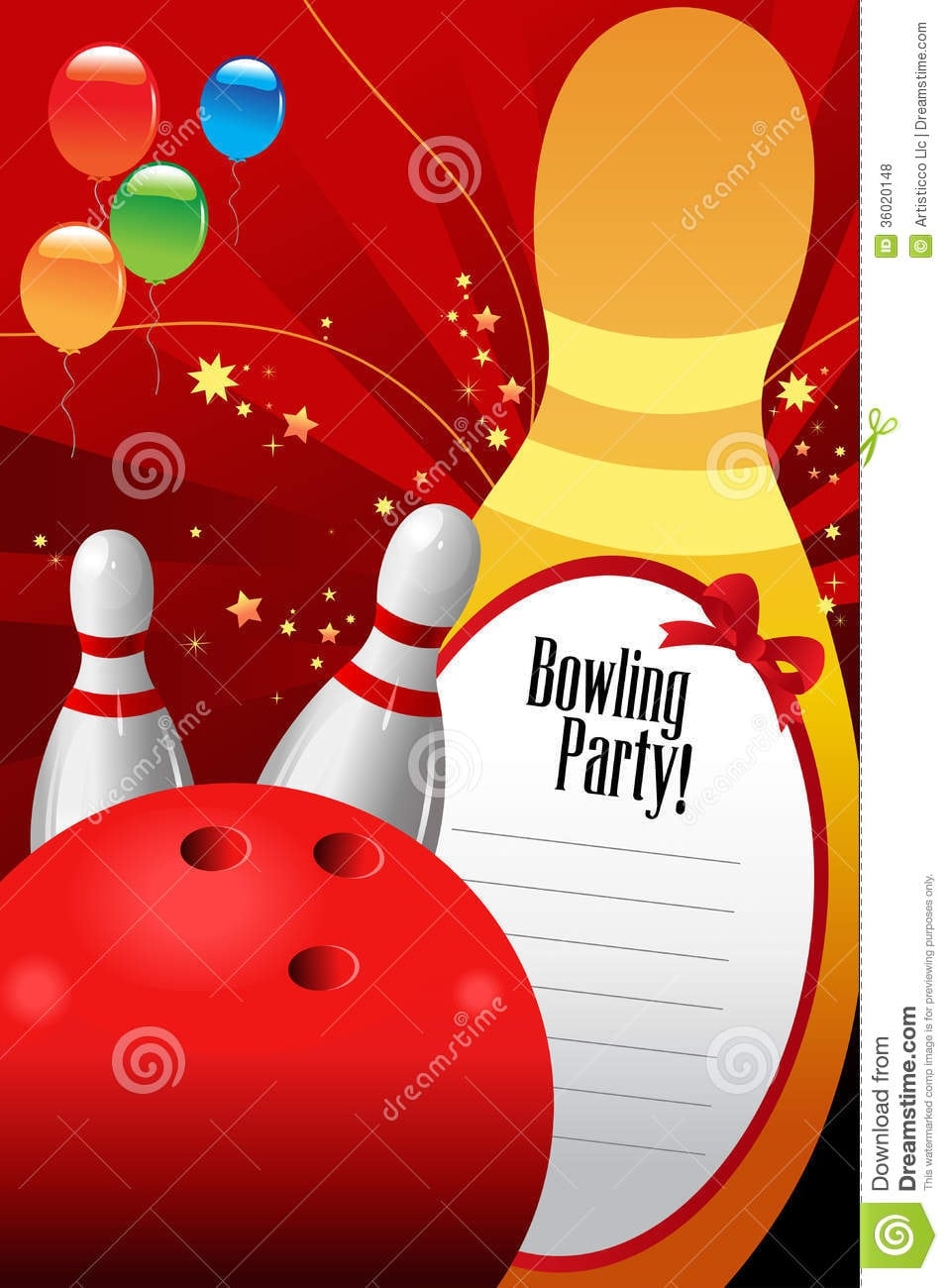 Free Bowling Invitation Template