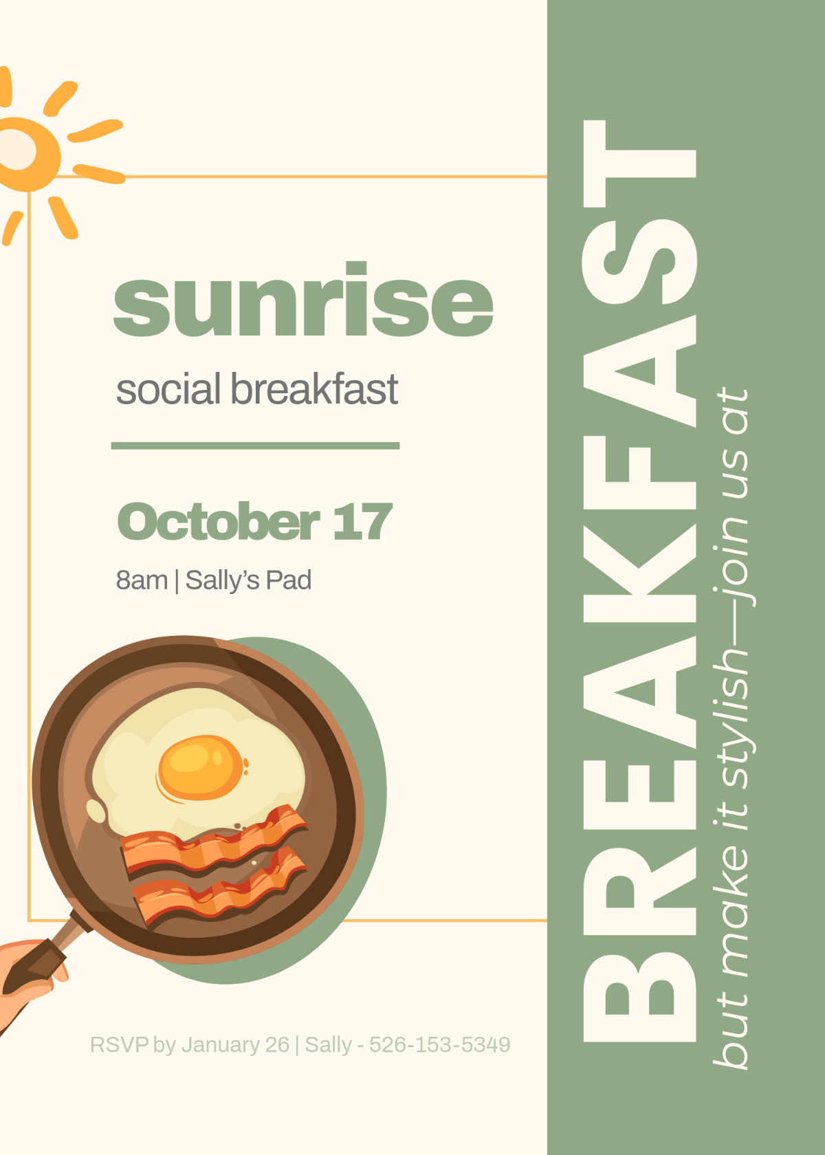 Free Breakfast Delight Invitation Template Edit Online Download 