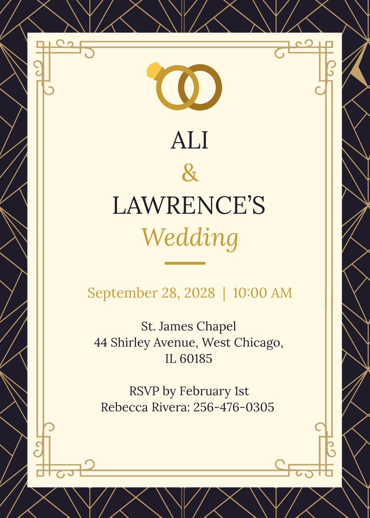 sample invitation card template