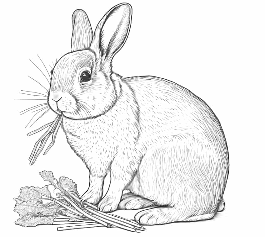 Free Bunny Rabbits Coloring Pages