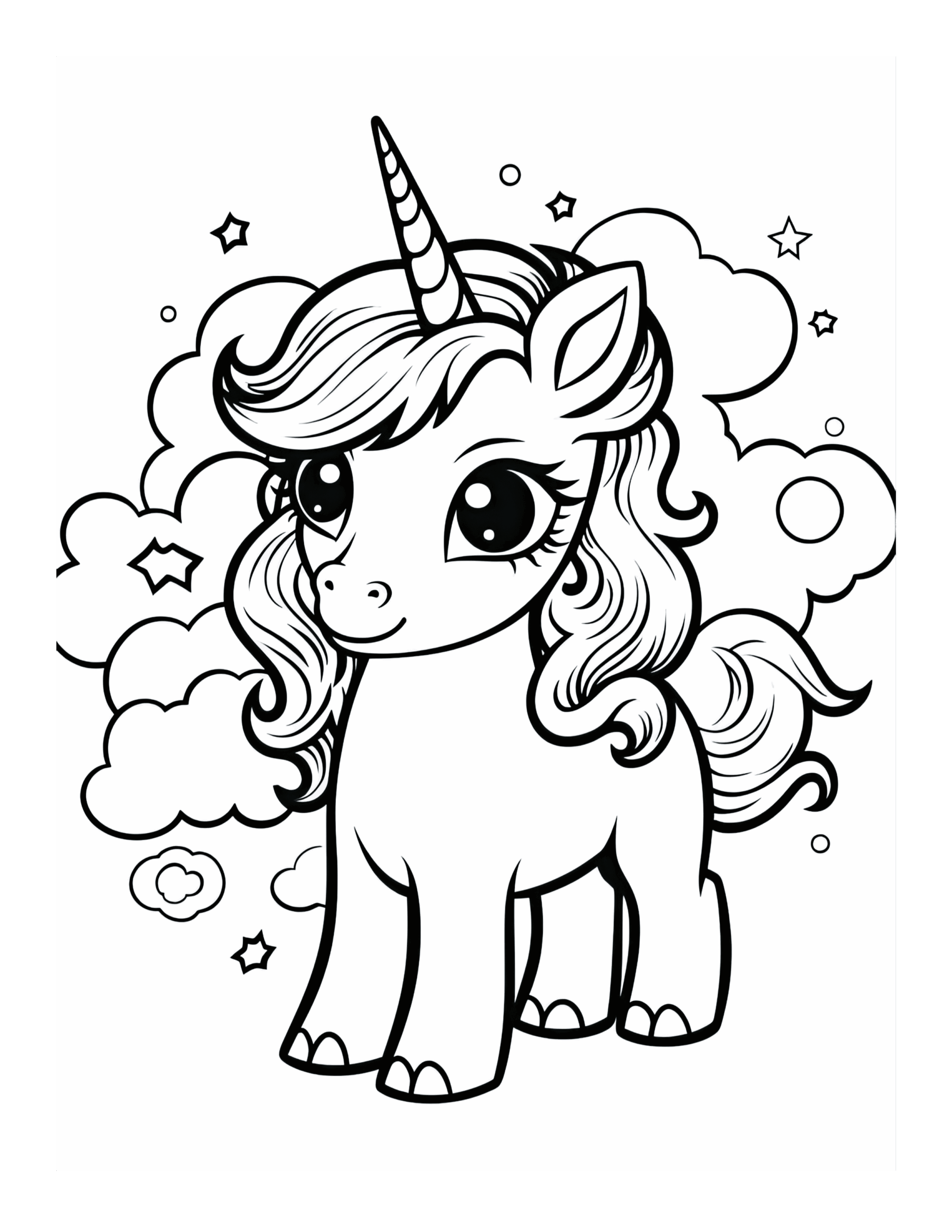 unicorn coloring page free