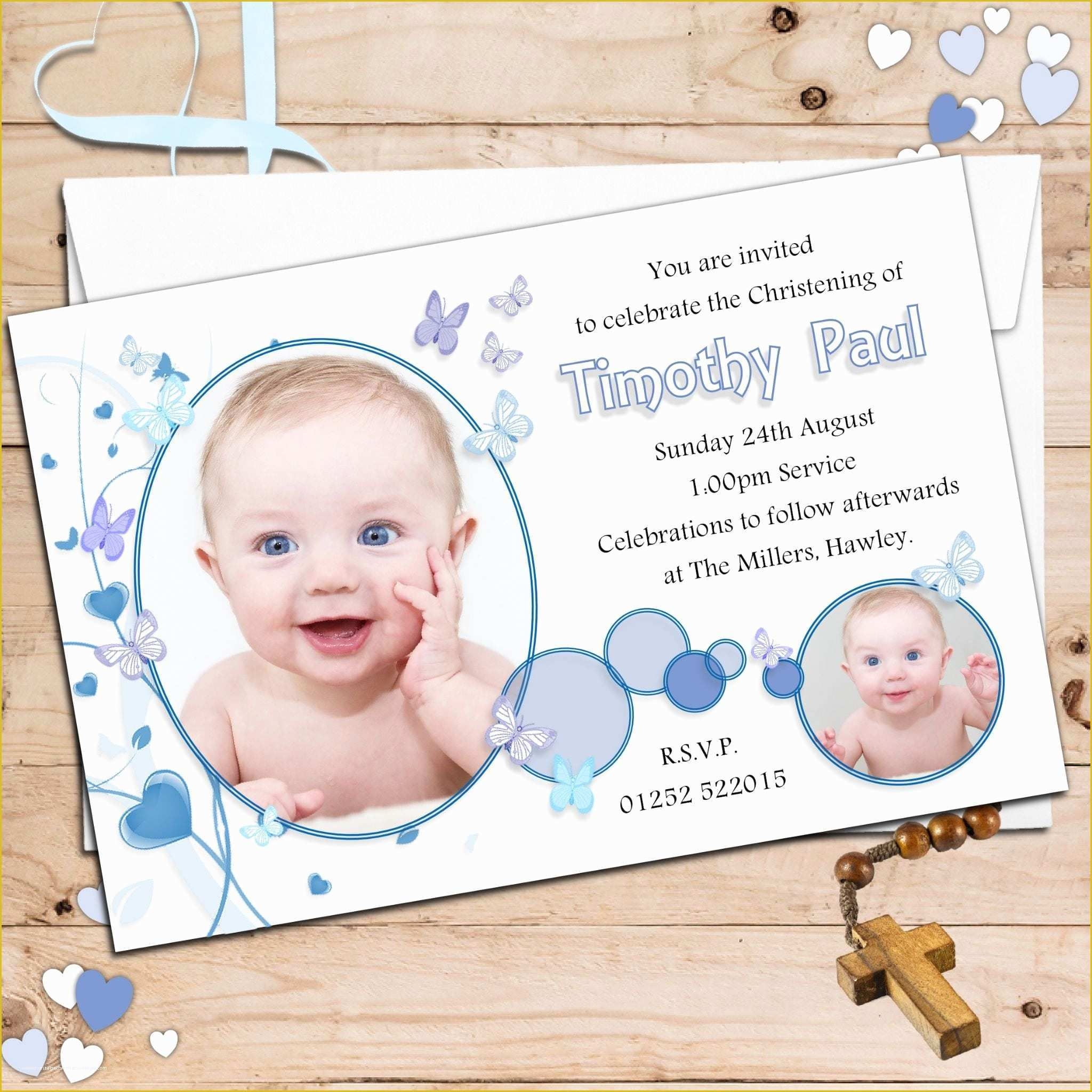 christening invitation free template