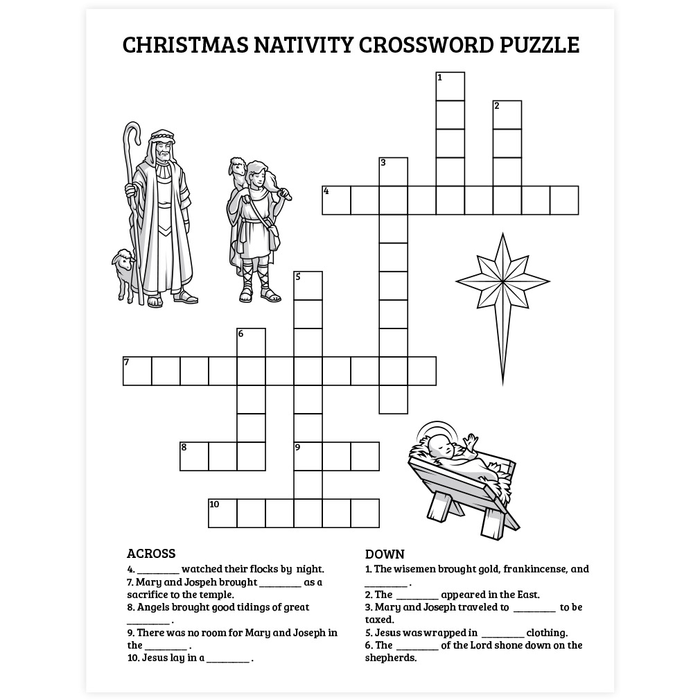 Free Christmas Crossword Puzzles Printable Free Crossword Puzzles 