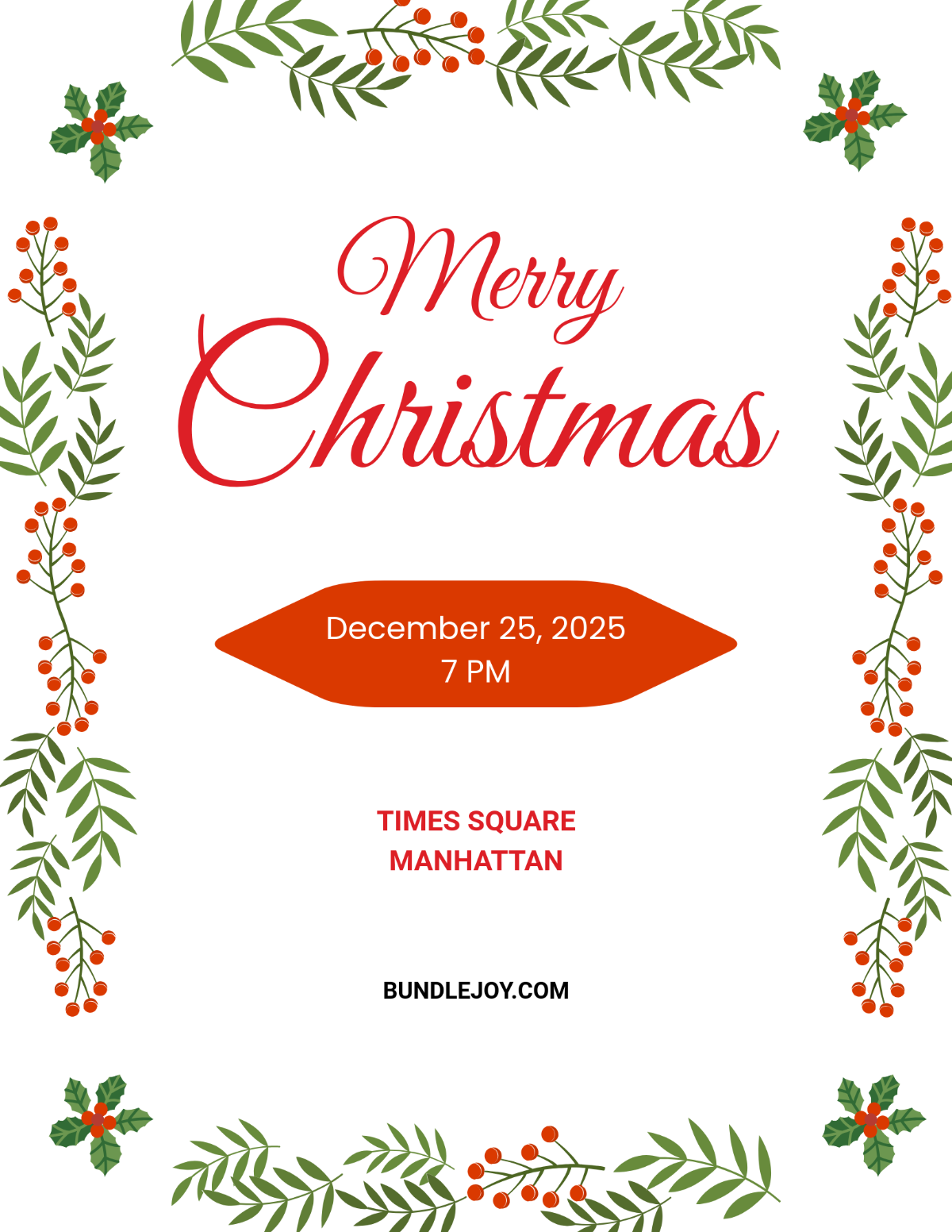 editable christmas invitation template free