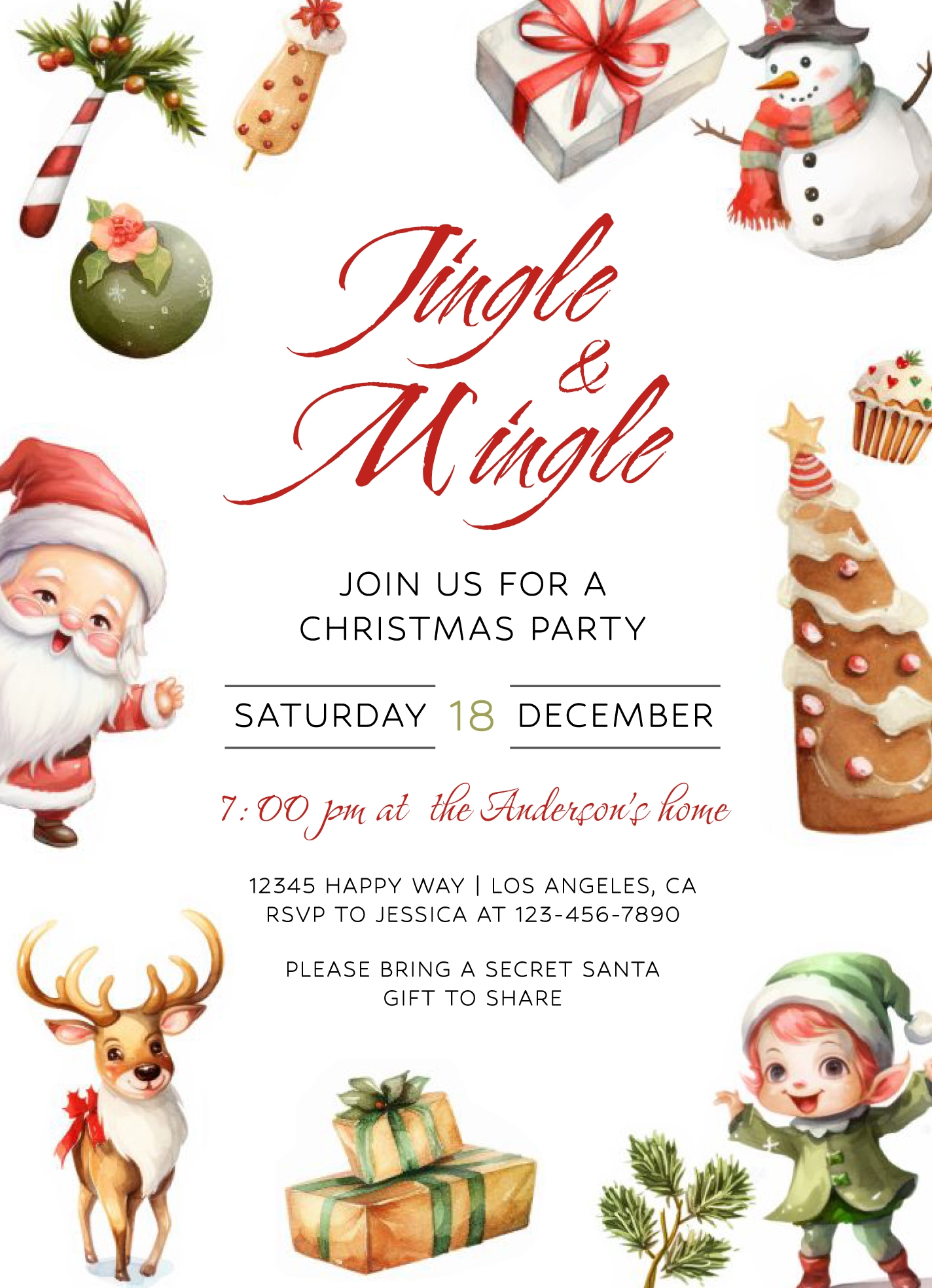 christmas party invitation templates