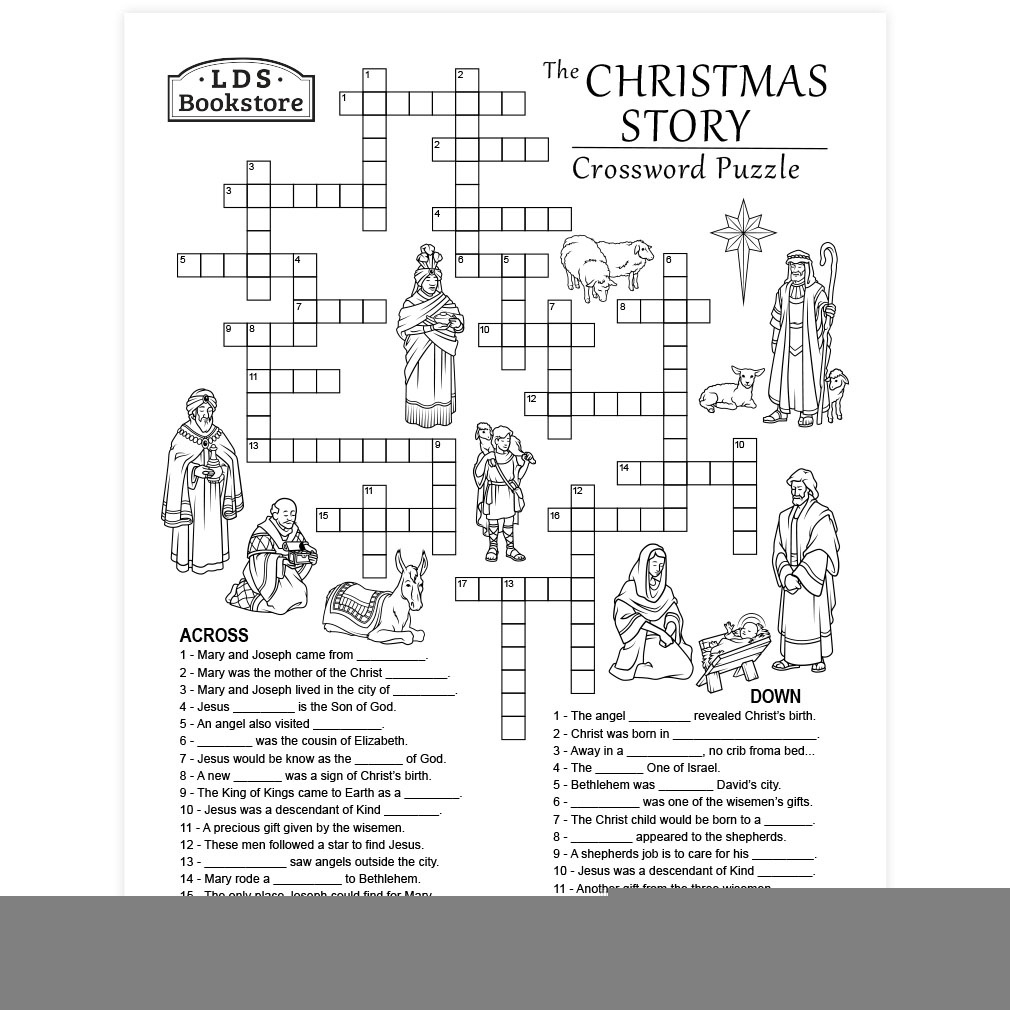Free Christmas Printable Crossword Puzzles FREE Printable A Z