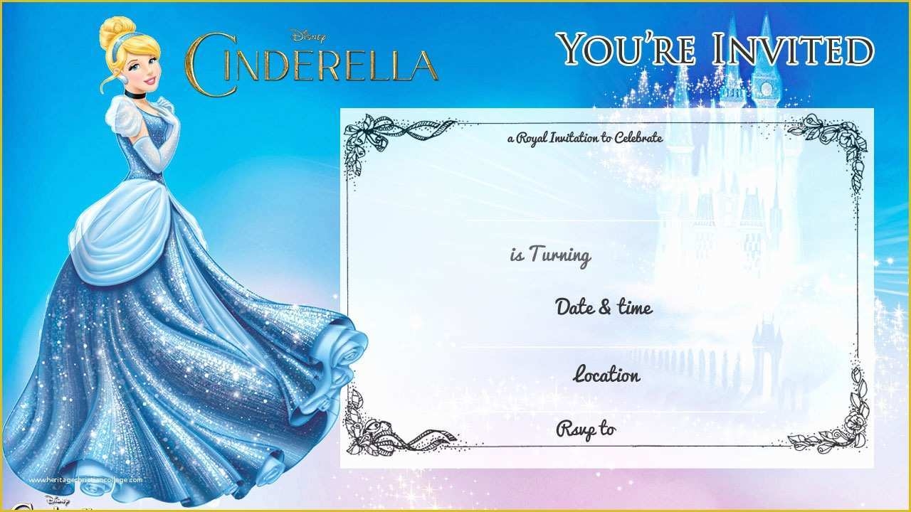 cinderella invitation template