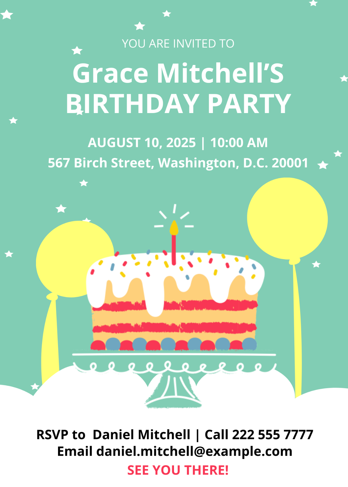cinnamoroll birthday invitation template