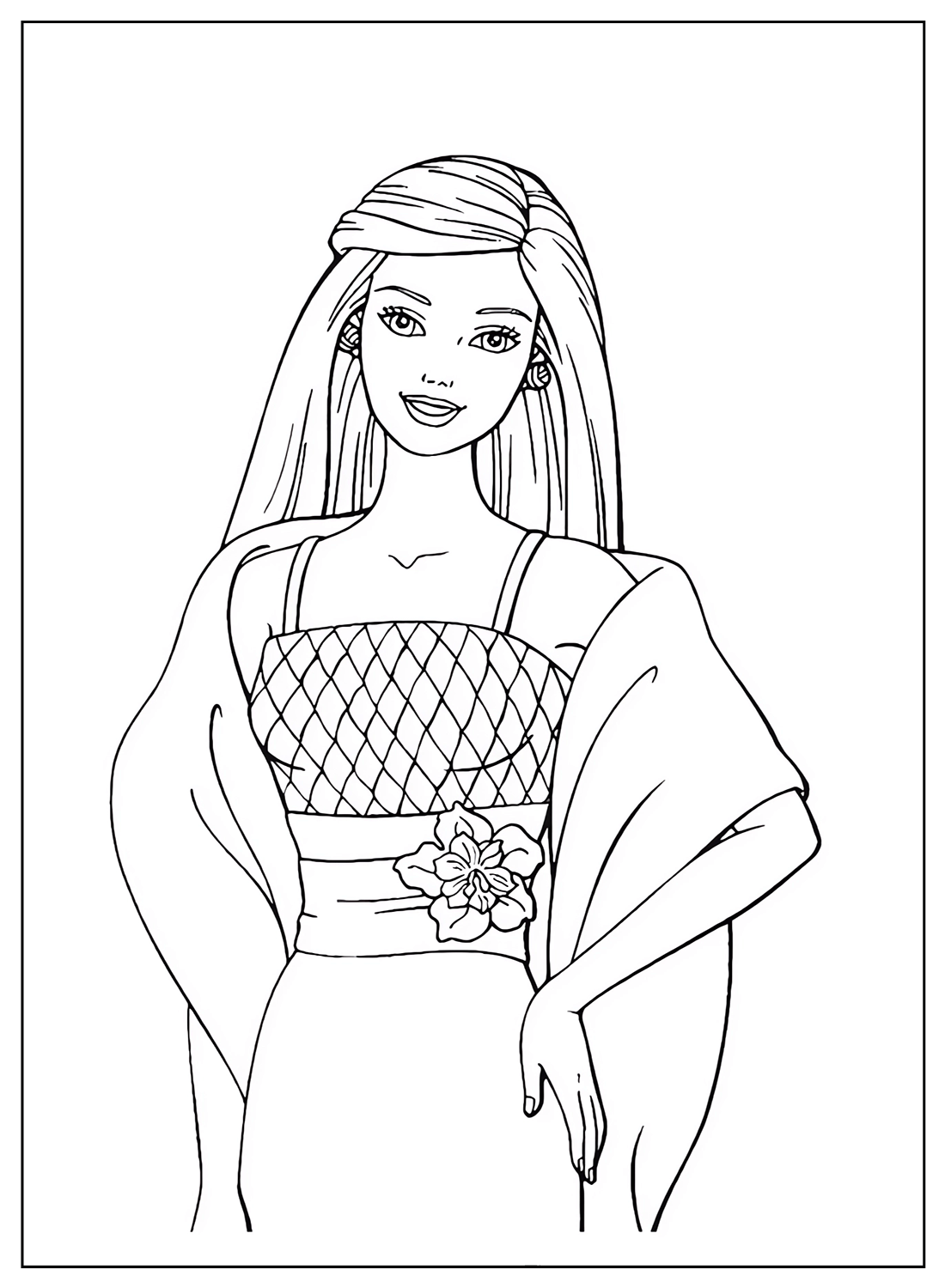 free barbie coloring pages printable