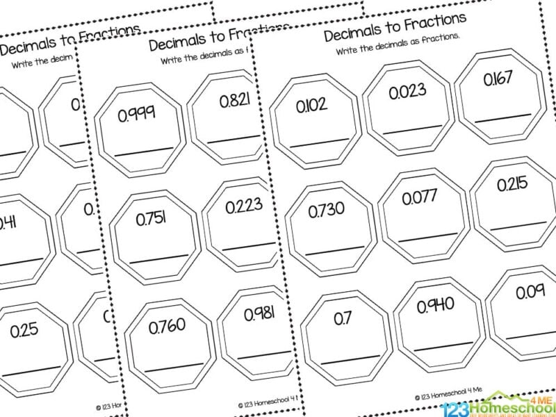 FREE Converting Decimals To Fractions Worksheet Pages Worksheets Library