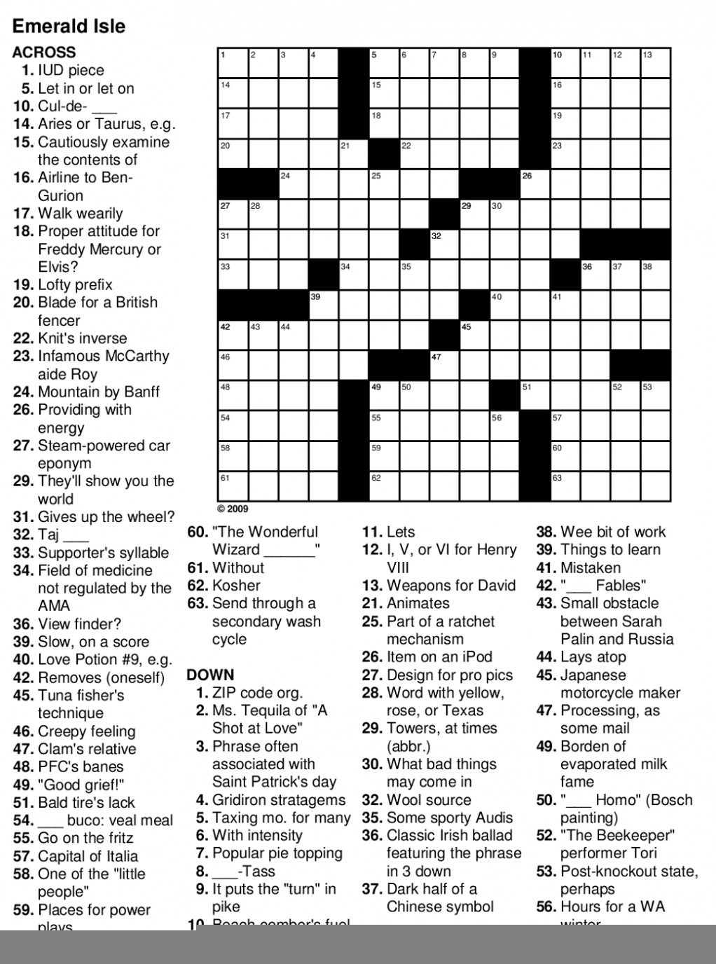 crossword puzzle maker printable and free