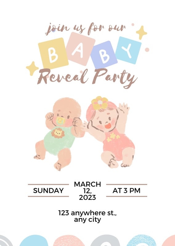 gender reveal invitations templates