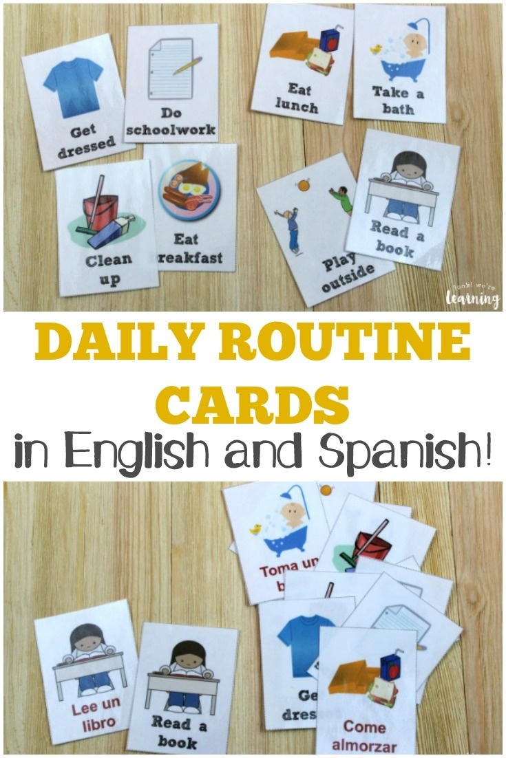 Free Daily Routine Cards For Kids Look We 39 re Learning Free 