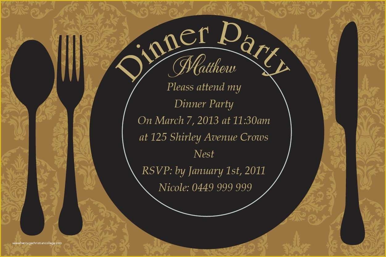 dinner party invitation template