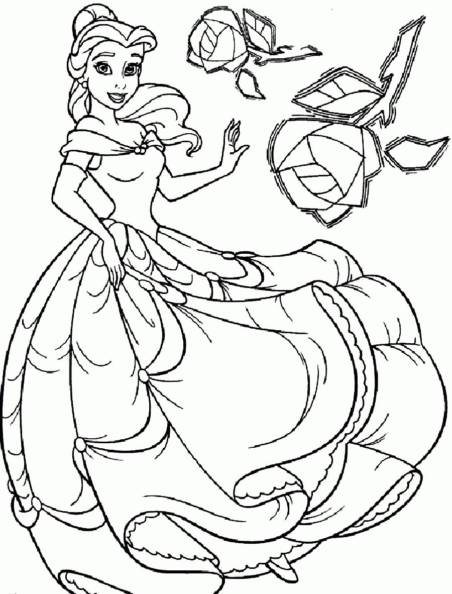 Disney Belle Coloring Pages