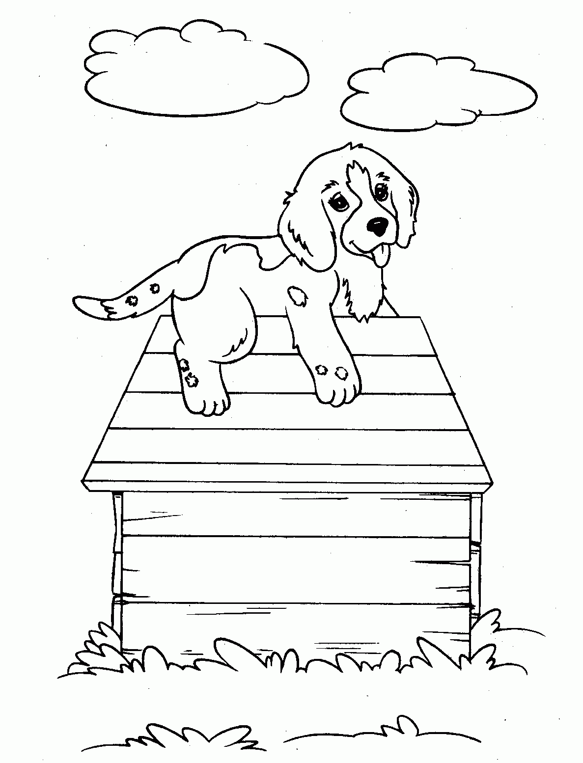 free dog color pages