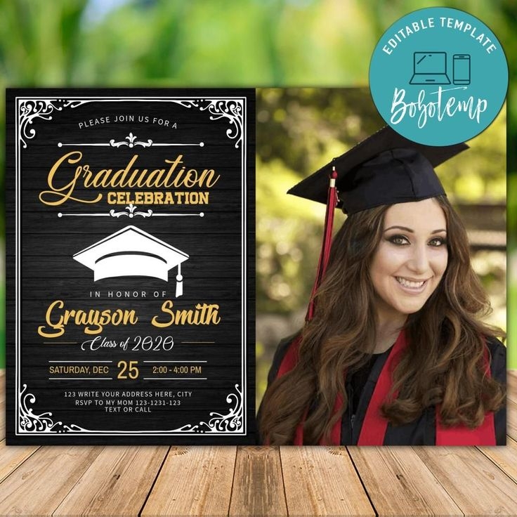 Free Downloadable Graduation Invitation Templates Best Template Practices