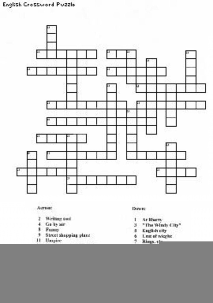Free Easy Crossword Puzzle Maker Printable
