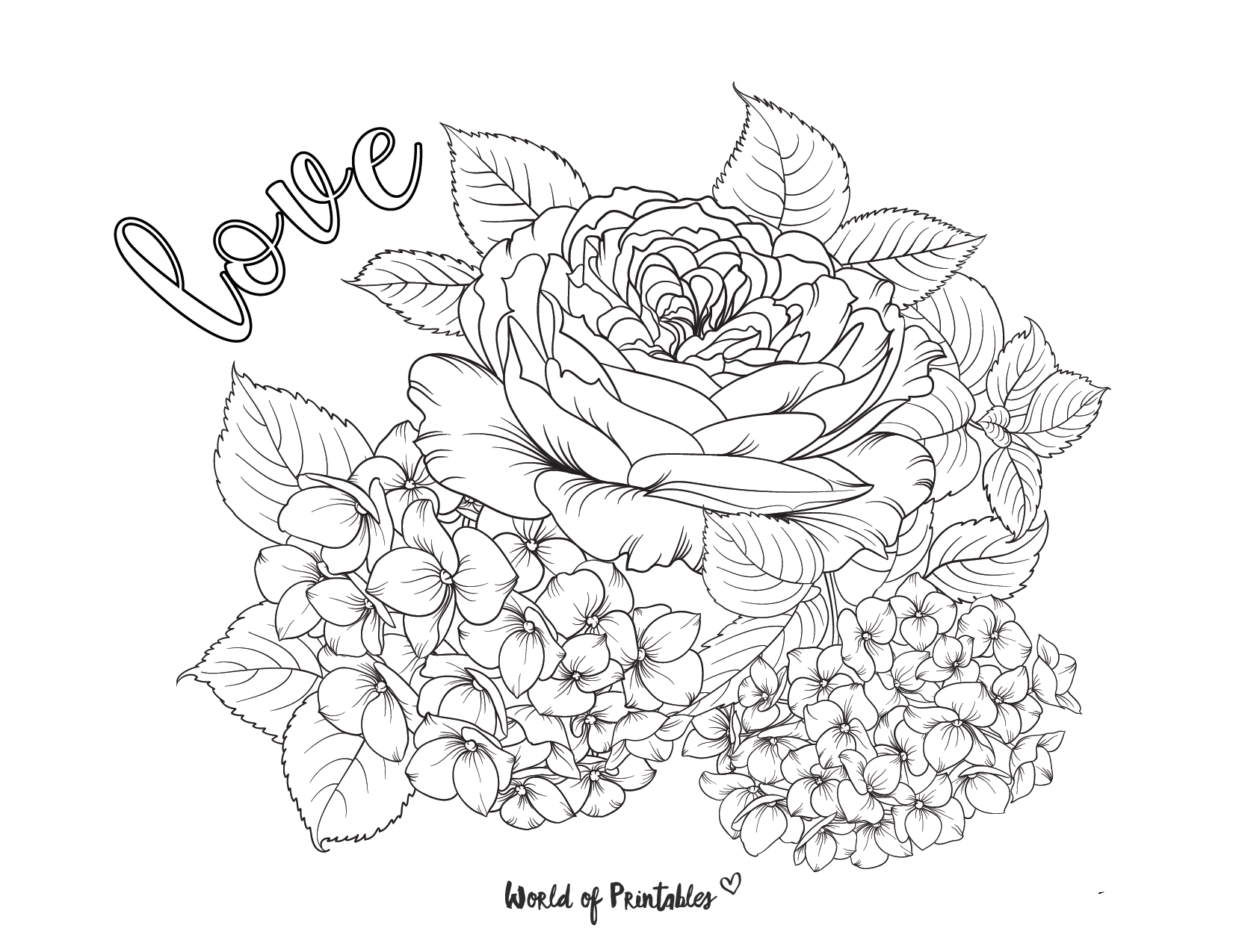 Free Easy Flower Coloring Pages Best Flower Site