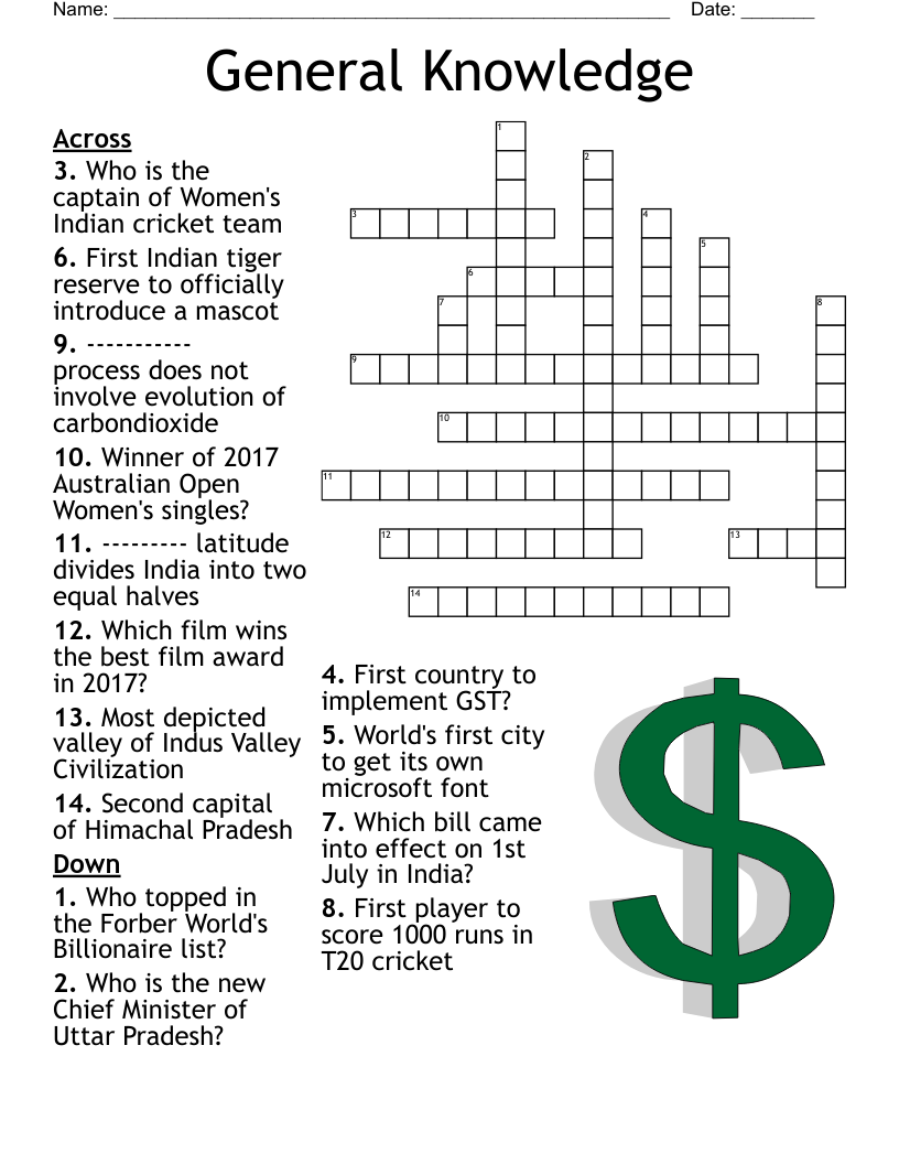 general knowledge free easy printable crossword puzzles for adults