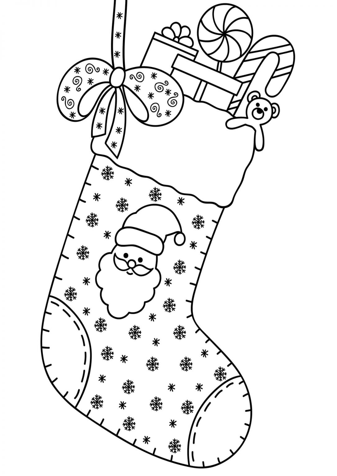 Easy Coloring Pages Christmas