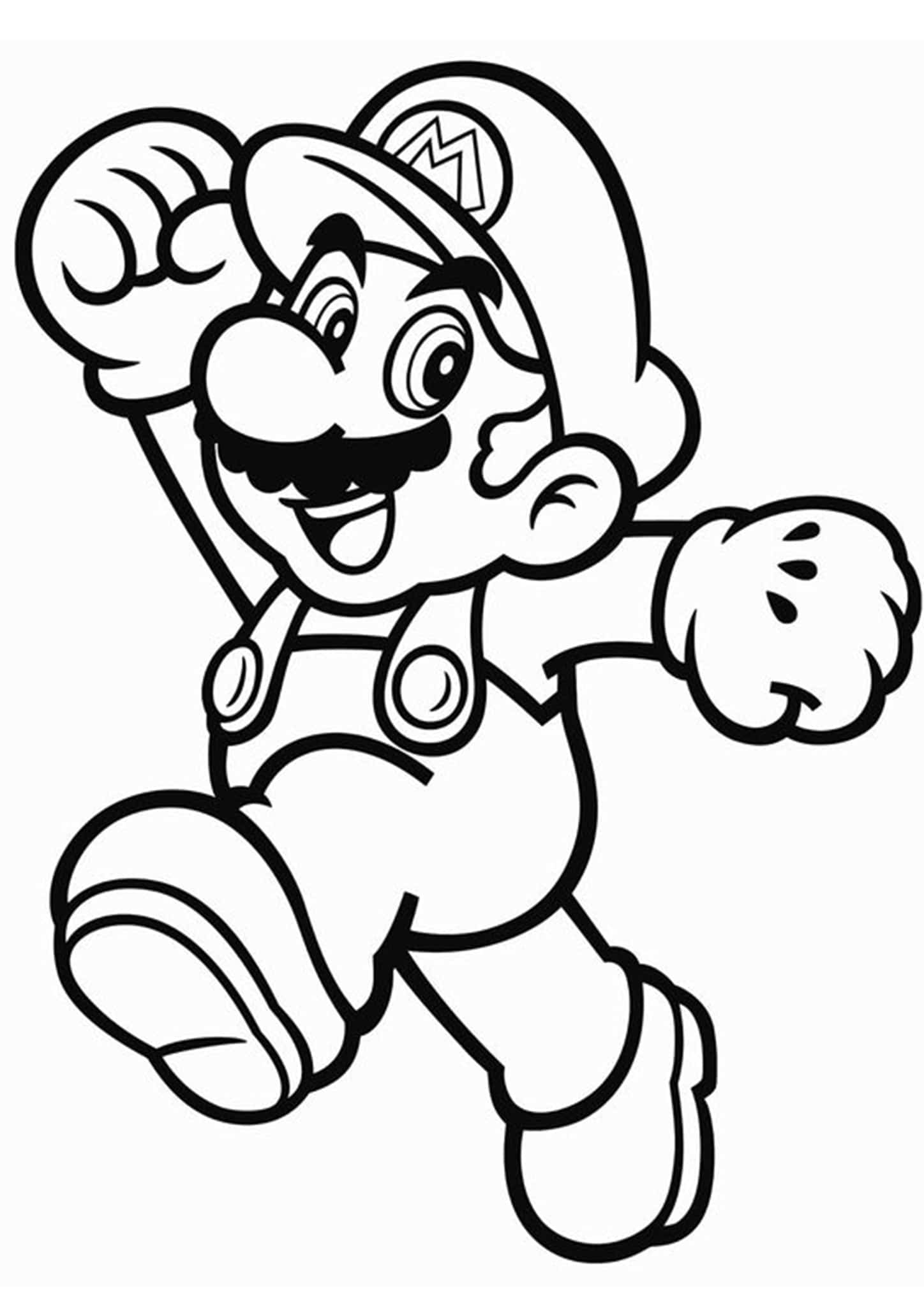 Free Easy To Print Mario Coloring Page Tulamama