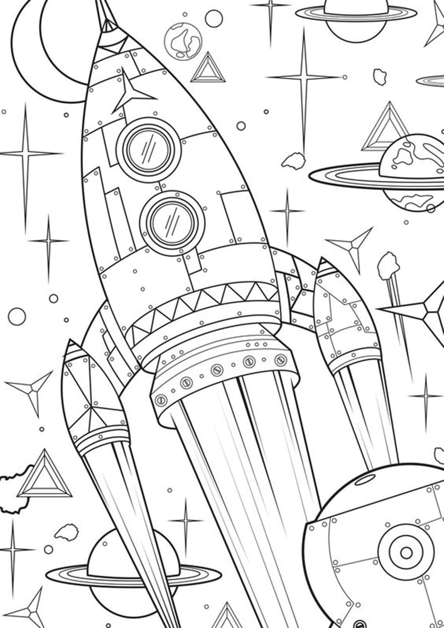 Free Easy To Print Space Coloring Pages Tulamama