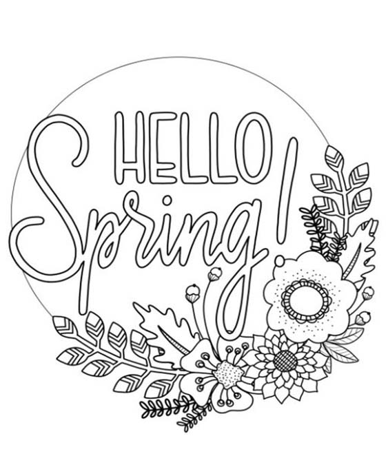 free color pages spring