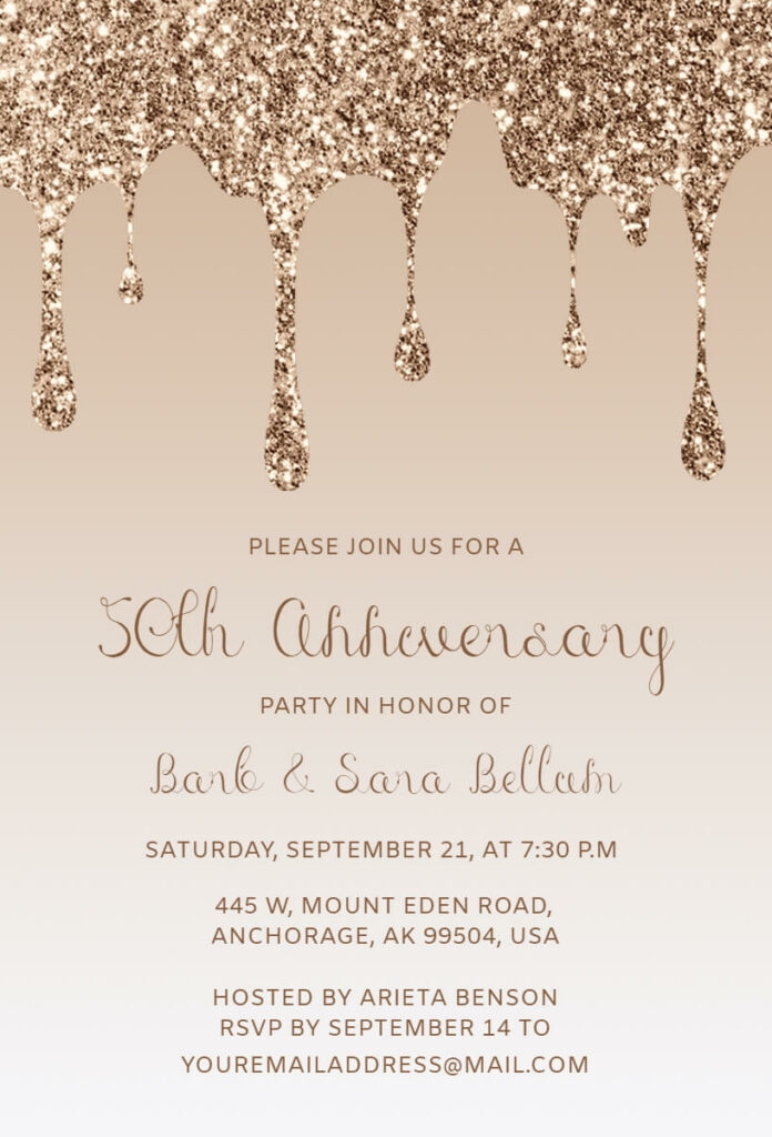 Free Editable Anniversary Invitation Templates