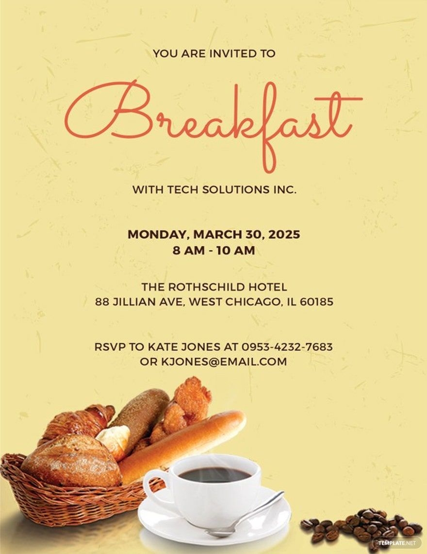 breakfast invitation template
