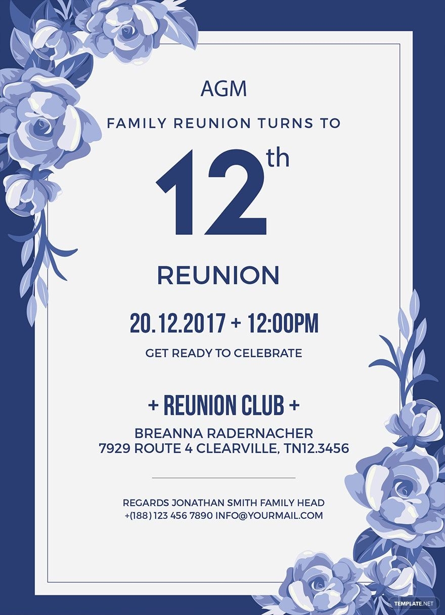Free Editable Family Reunion Templates In Word To Download