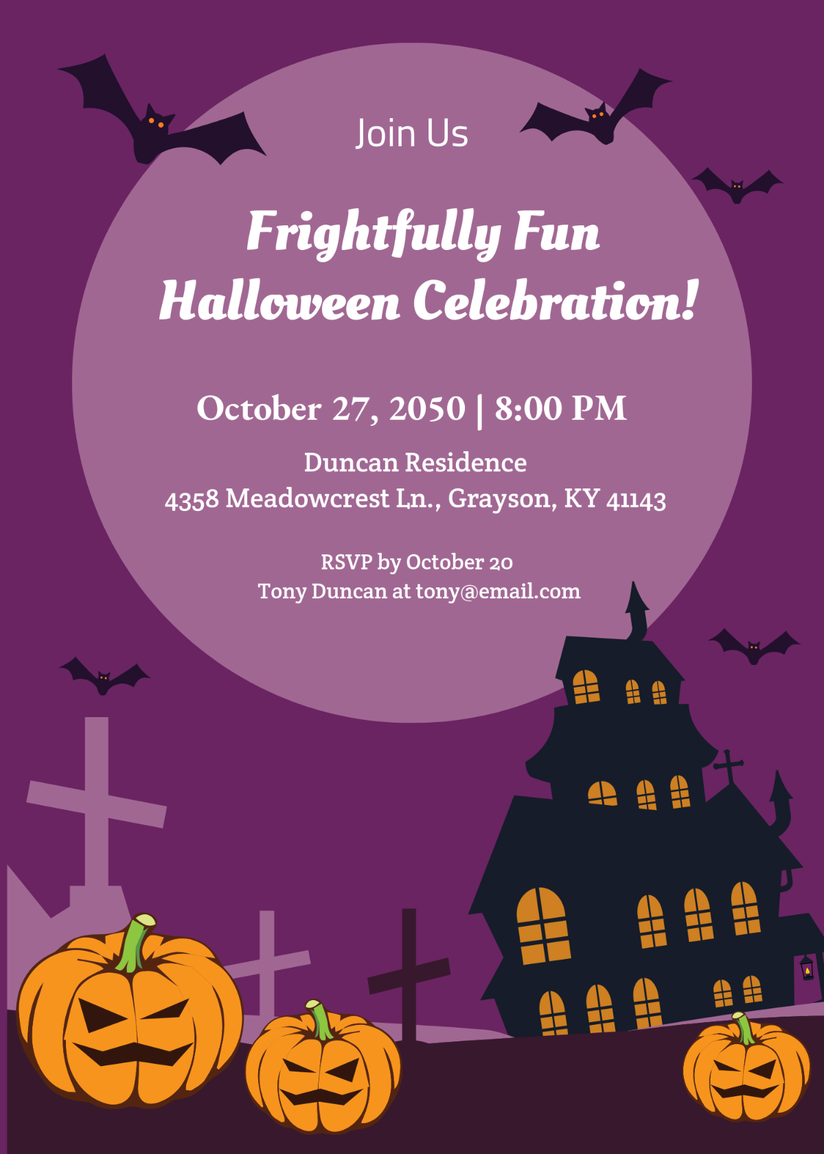 free halloween party invitation template