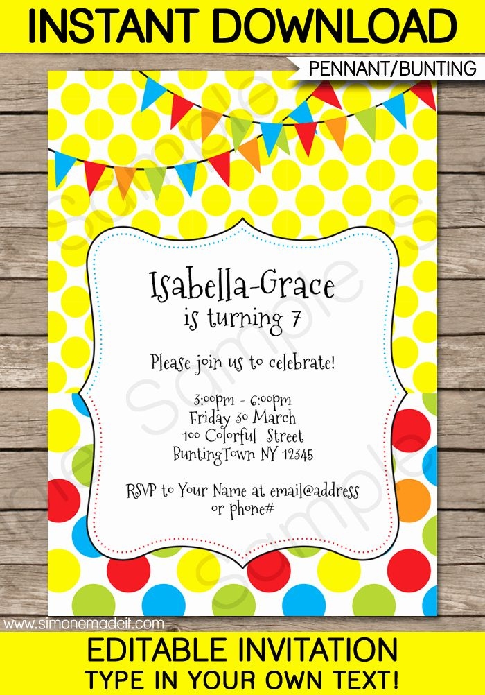 editable birthday invitations templates free
