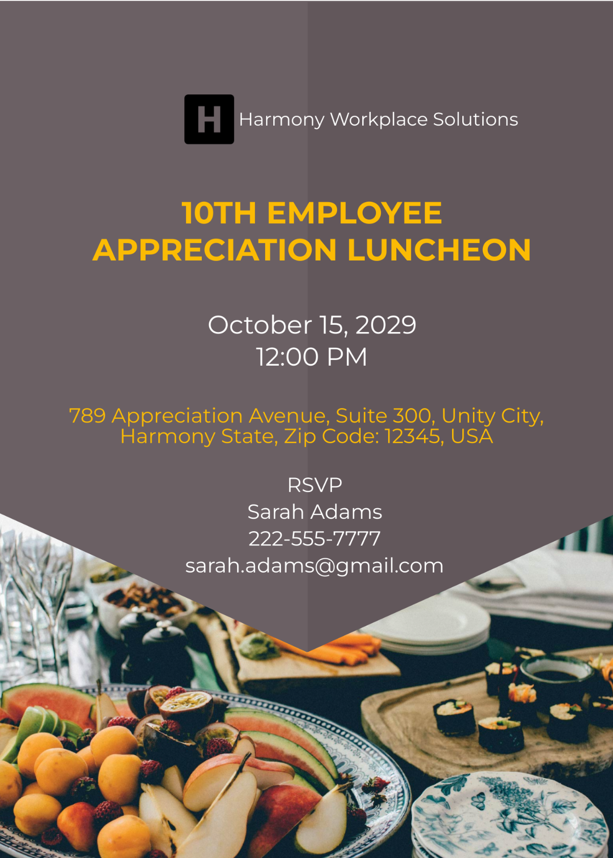 luncheon invitation template