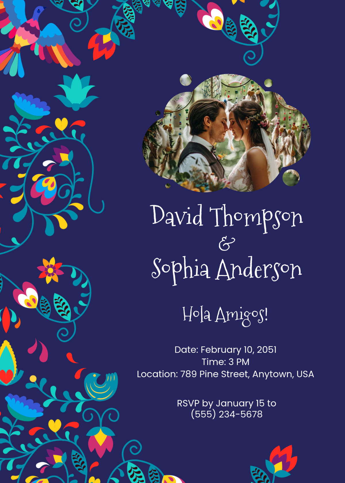 Free Fiesta Wedding Invitation Template Edit Online Download 