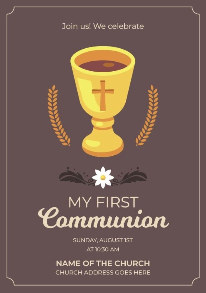 holy communion invitations templates free