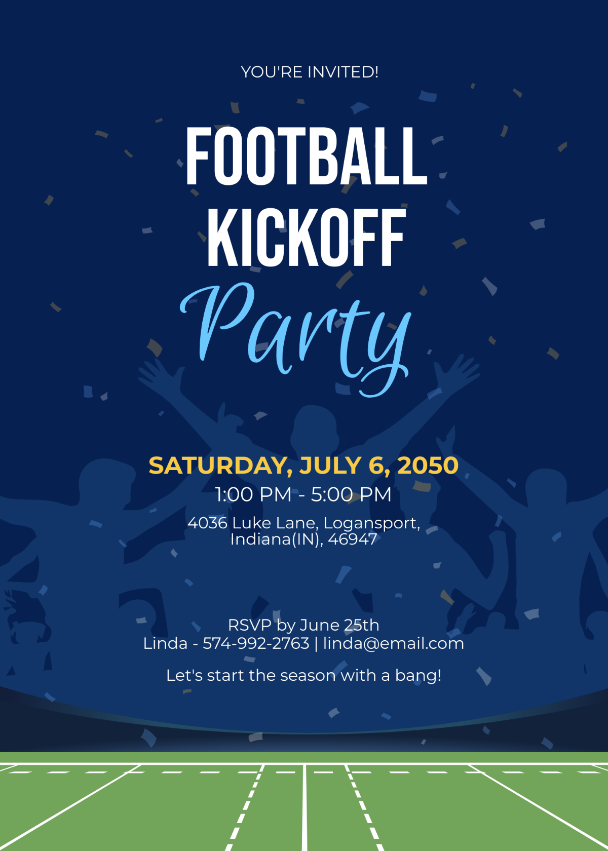 Free Football Invitation Templates Editable And Printable