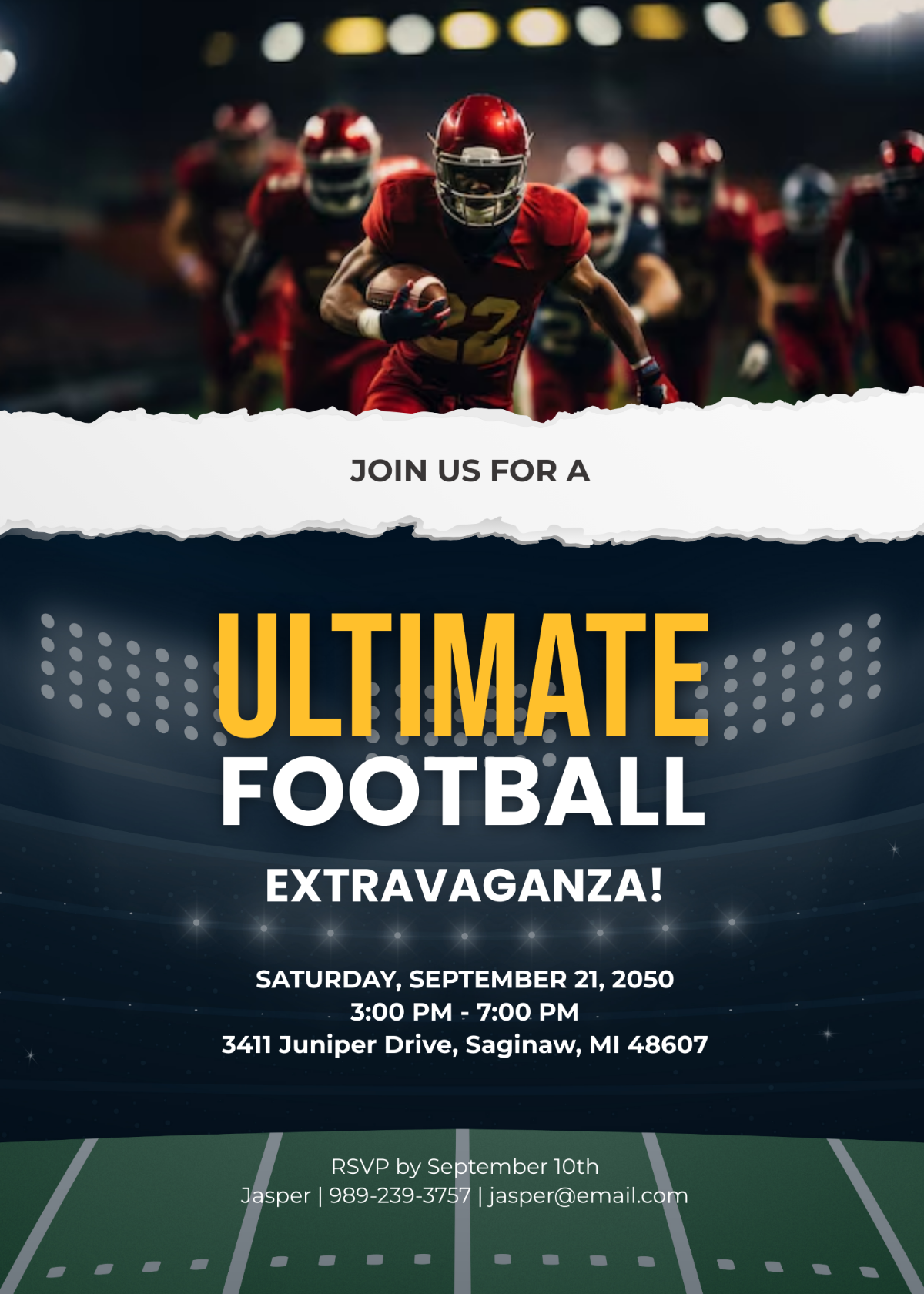 football invite template