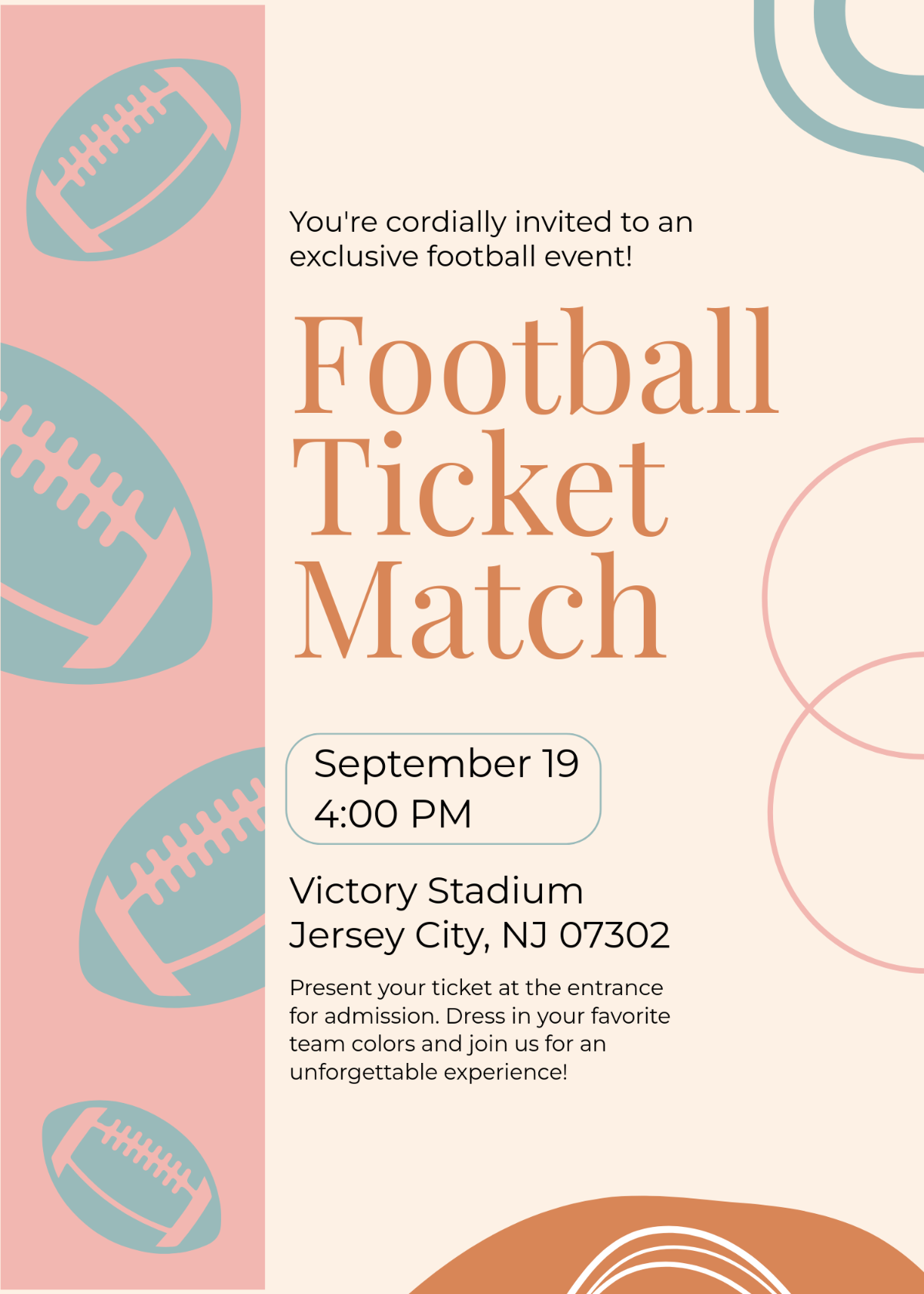 Free Football Party Invitation Template To Edit Online