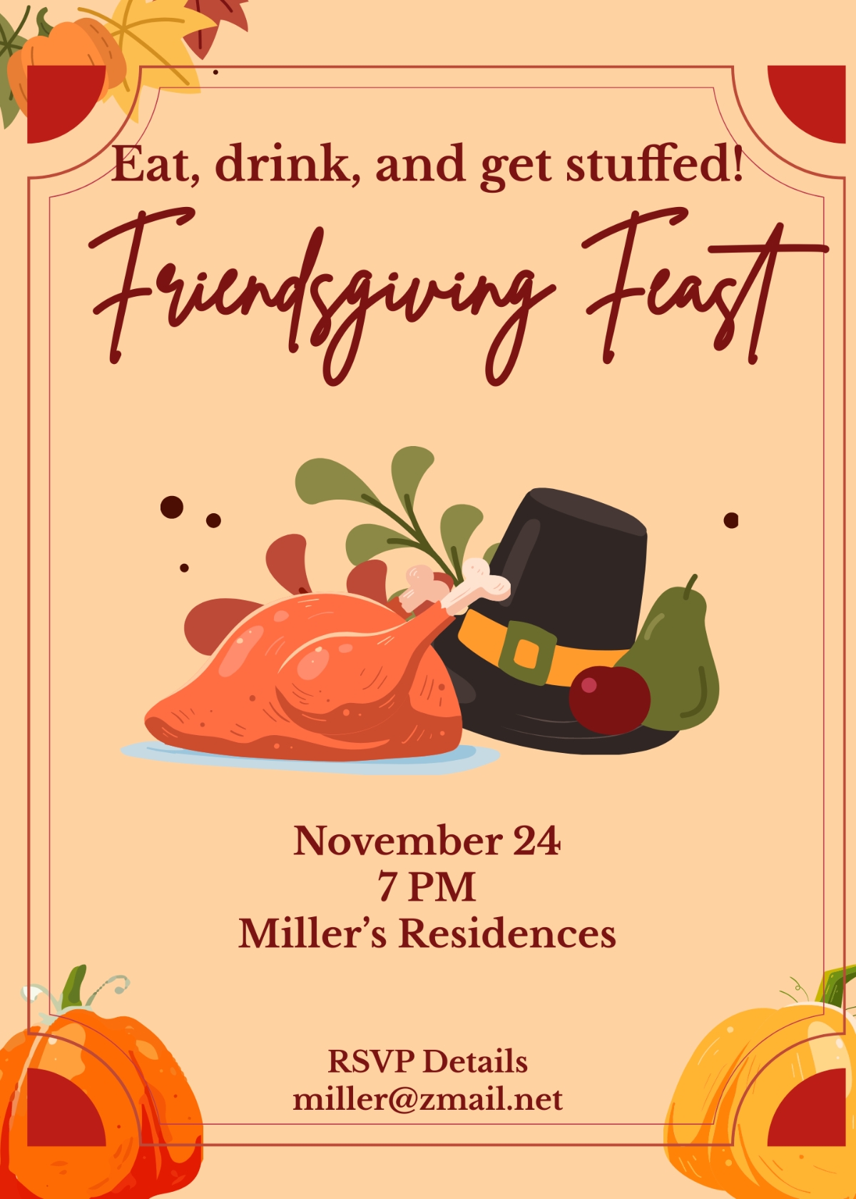 friendsgiving invitation template