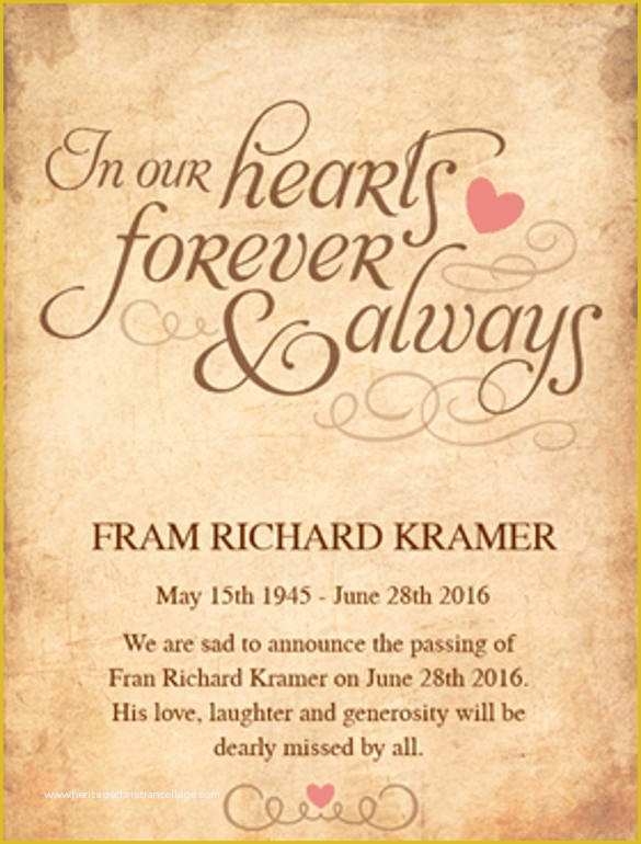 Free Funeral Invitation Template Of Funeral Invitation Template 