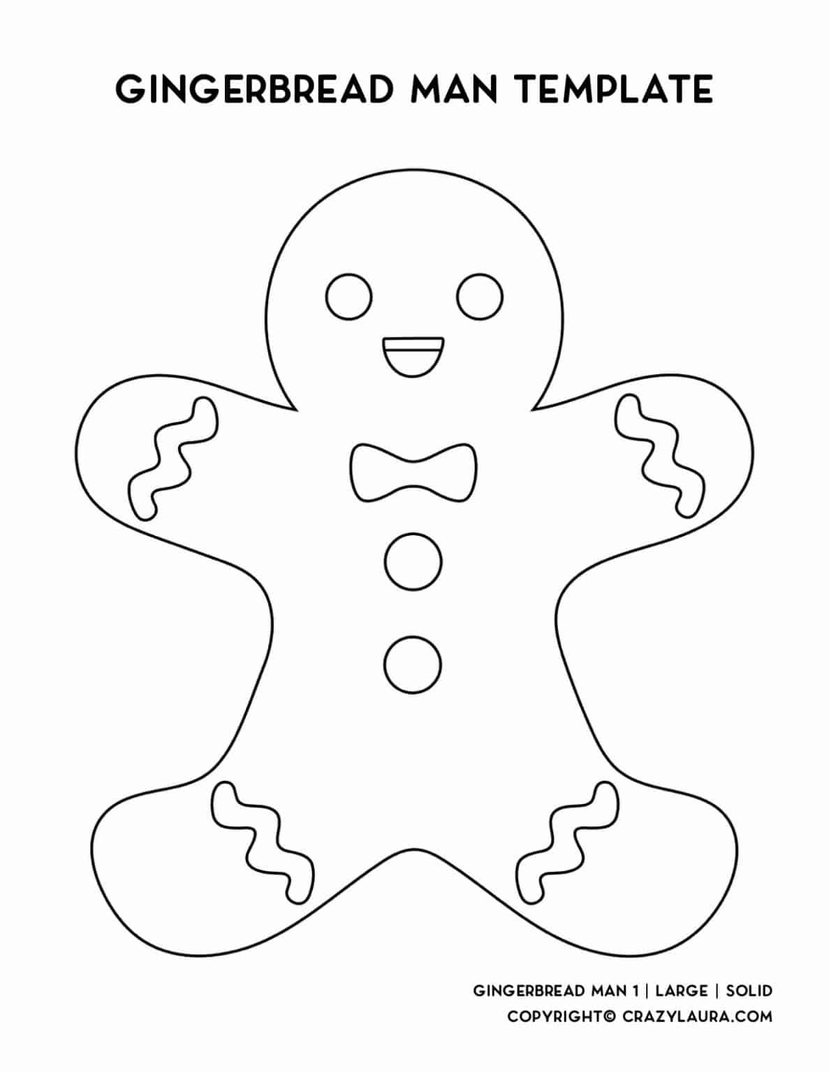 Free Gingerbread Man Template Coloring Pages Gingerbread Man