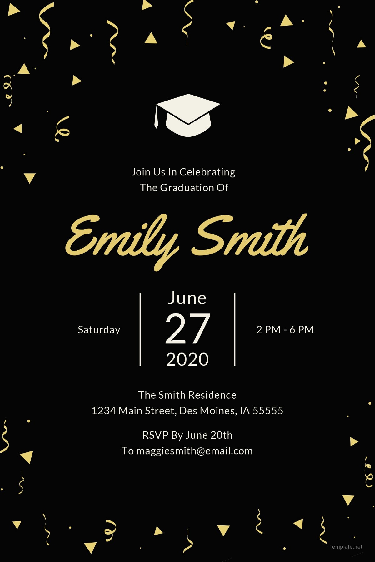 graduation party invitation template