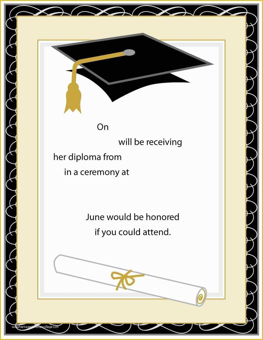 Free Graduation Invitation Templates For Word Of 40 Free Graduation 