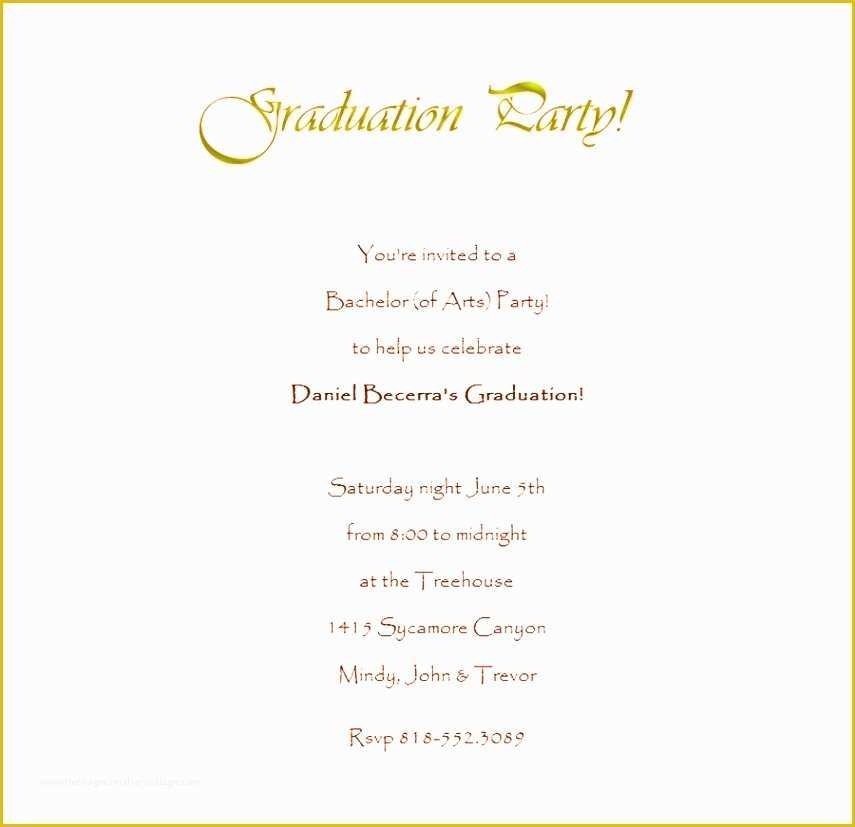 Free Graduation Invitation Templates For Word Of 9 Graduation